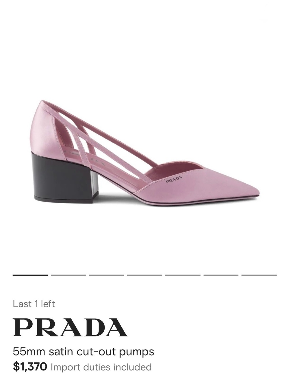 Prada Lilac Satin Slingback Pumps with Black Block Heel